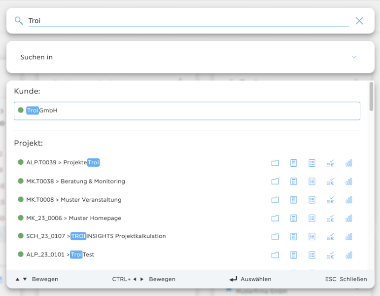 Newsletter-Lumos-Suchergebnisse