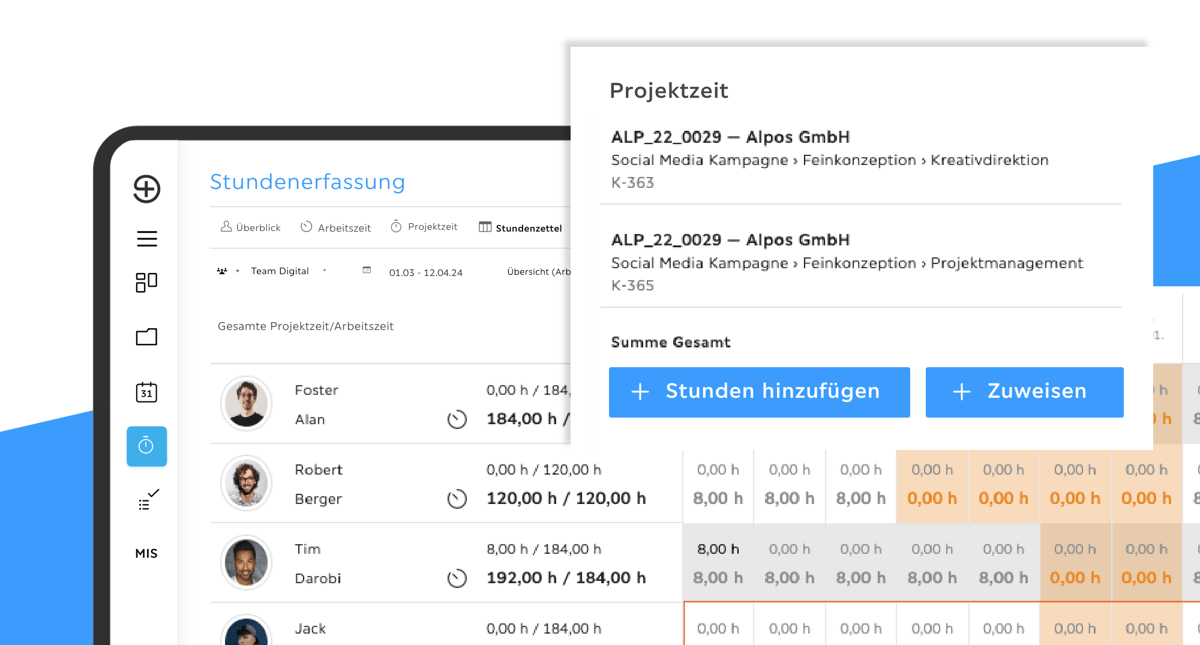 Troi Insights_Screenshot zur neuen Zeiterfassung